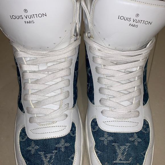 Louis Vuitton Leather/Denim Hightop - Picture 4 of 8